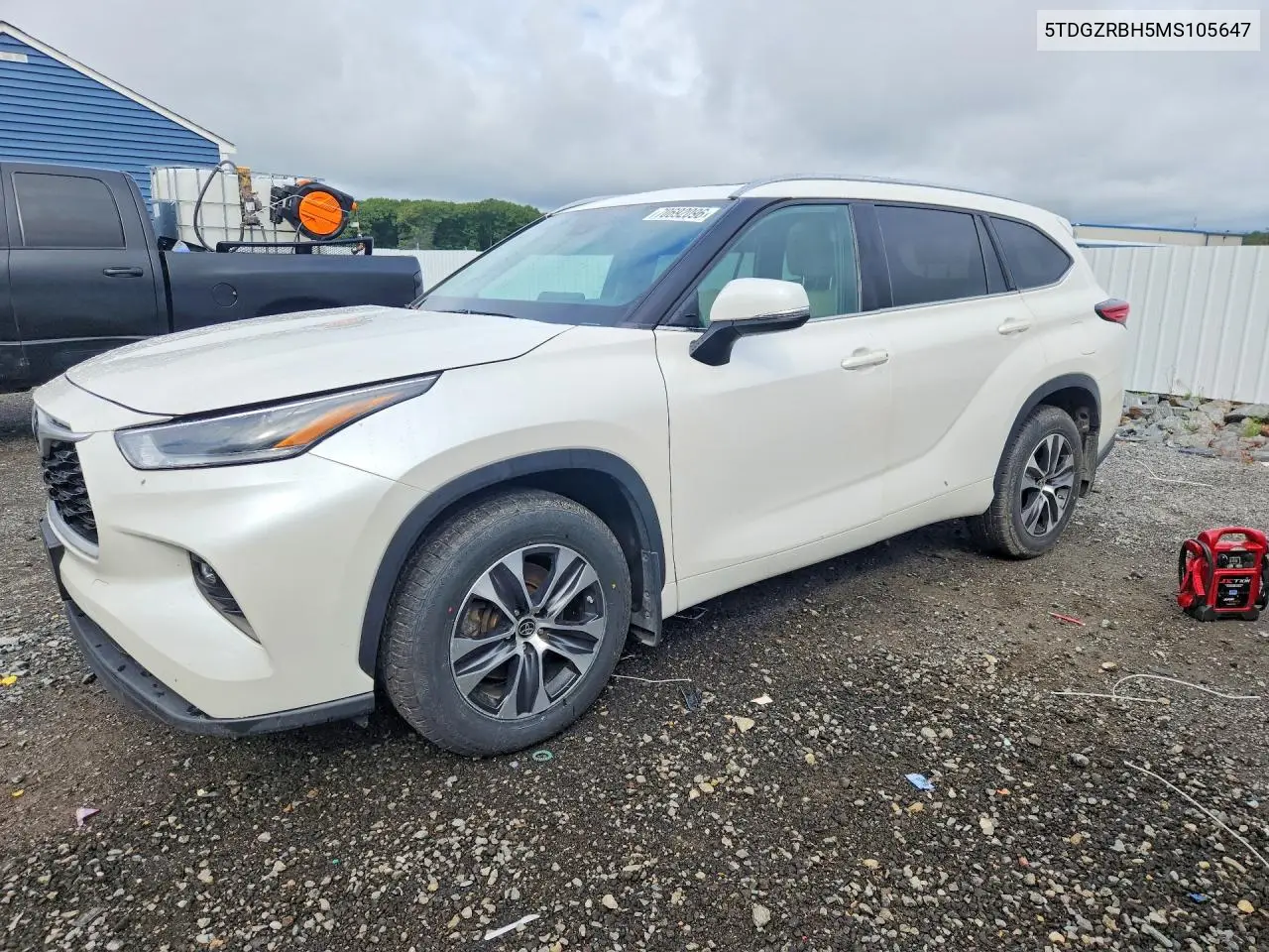 TOYOTA HIGHLANDER 2021, VIN 5TDGZRBH5MS105647
