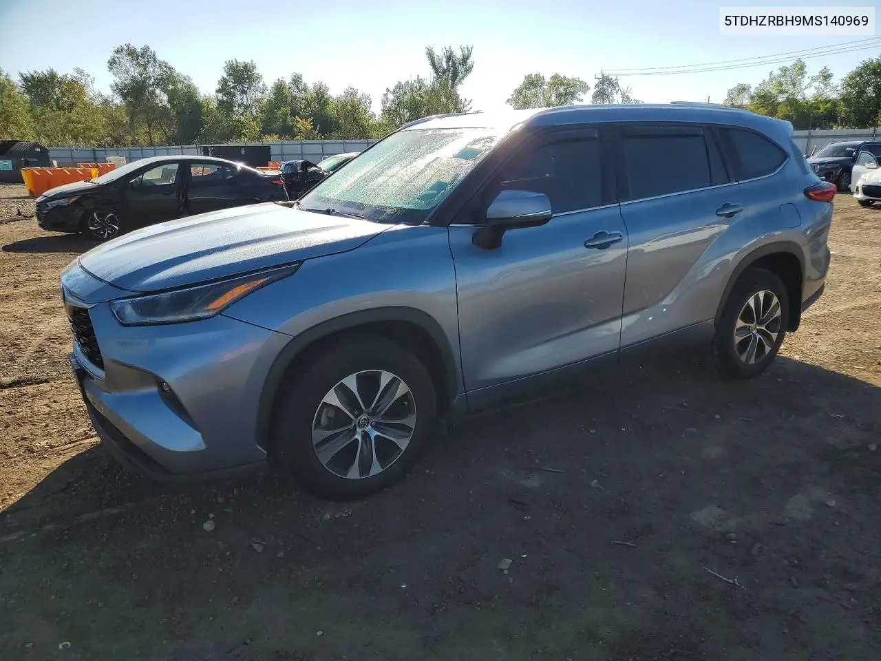 TOYOTA HIGHLANDER 2021, VIN 5TDHZRBH9MS140969