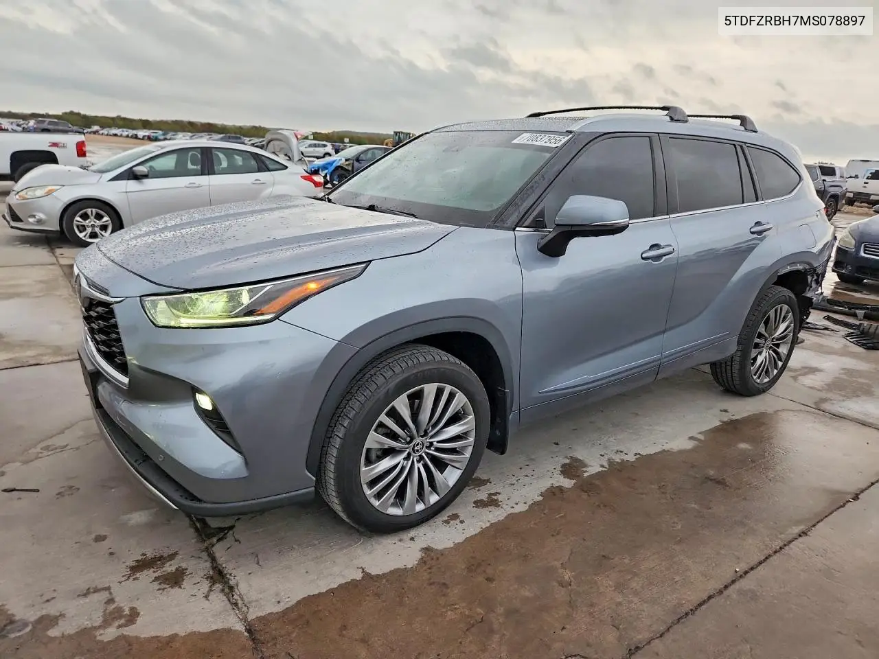 TOYOTA HIGHLANDER 2021, VIN 5TDFZRBH7MS078897