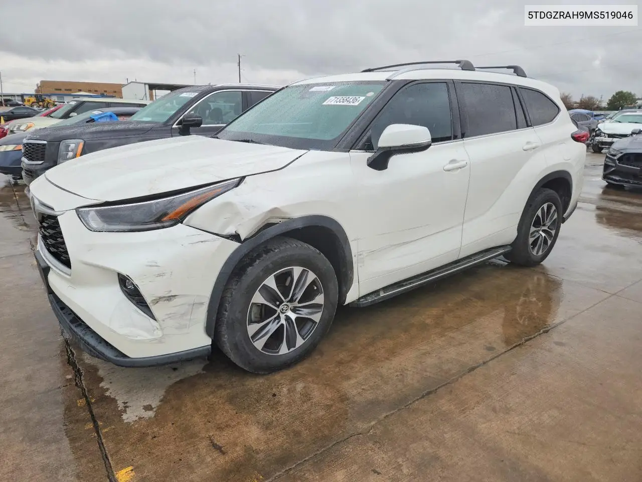 TOYOTA HIGHLANDER 2021, VIN 5TDGZRAH9MS519046