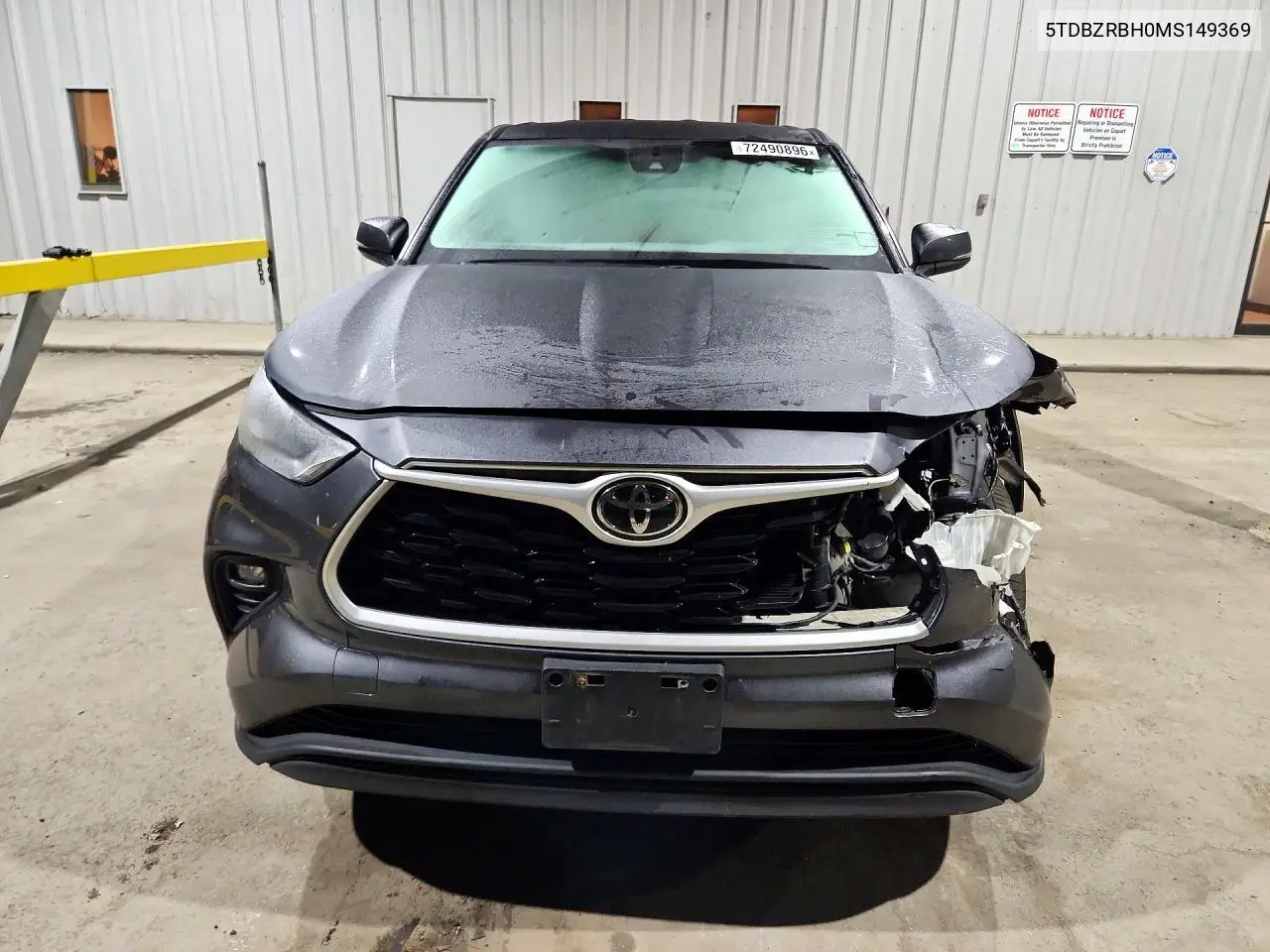 2021 TOYOTA HIGHLANDER VIN 5TDBZRBH0MS149369 — фото 5