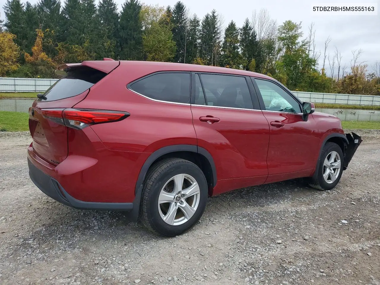 2021 TOYOTA HIGHLANDER VIN 5TDBZRBH5MS555163 — фото 3