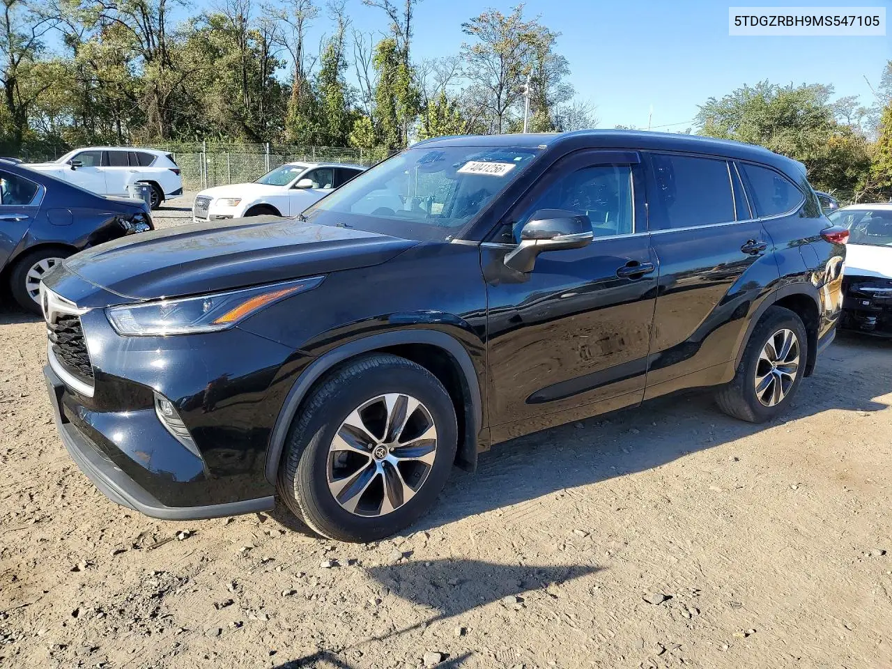 TOYOTA HIGHLANDER 2021, VIN 5TDGZRBH9MS547105