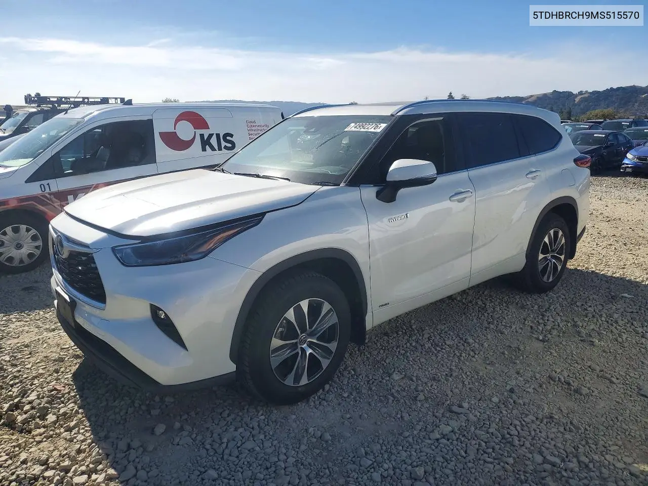TOYOTA HIGHLANDER 2021, VIN 5TDHBRCH9MS515570