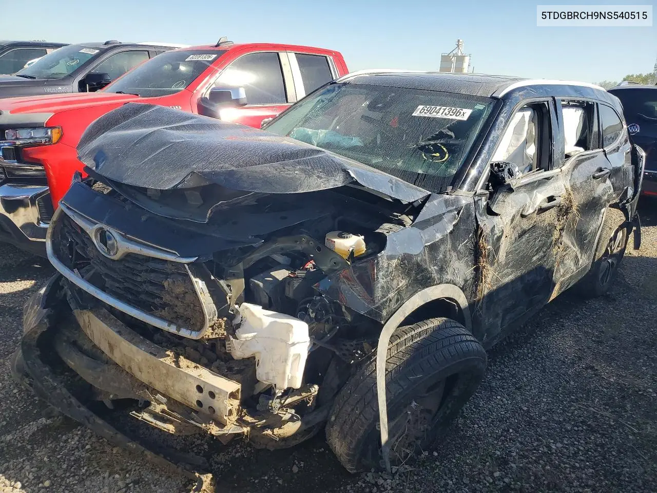 TOYOTA HIGHLANDER 2022, VIN 5TDGBRCH9NS540515