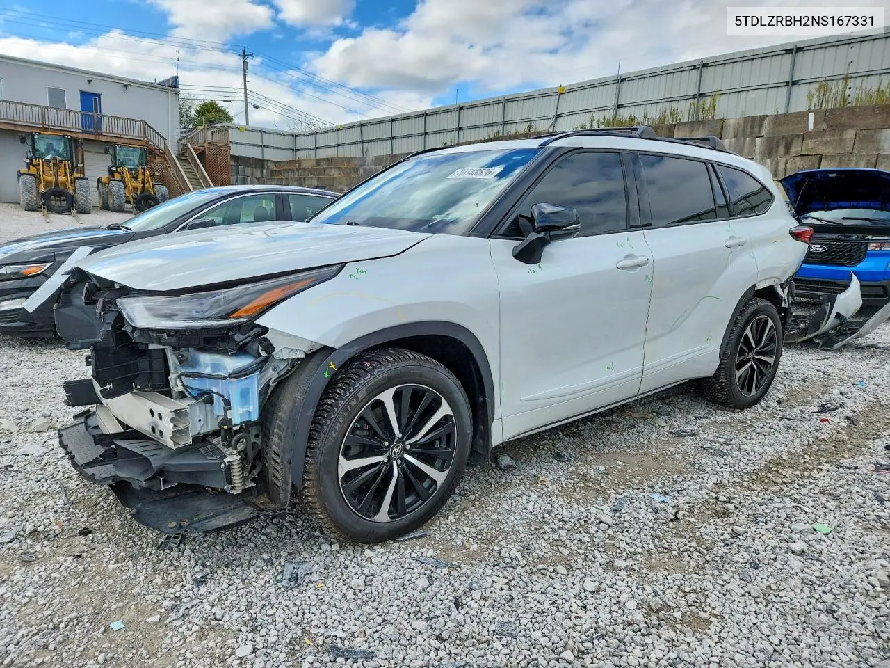 TOYOTA HIGHLANDER 2022, VIN 5TDLZRBH2NS167331