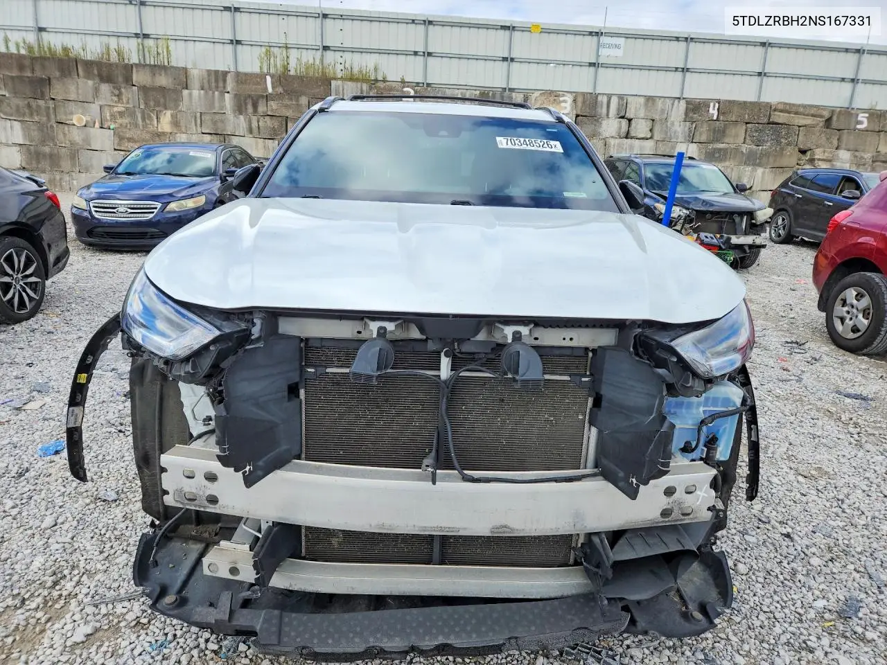 2022 TOYOTA HIGHLANDER VIN 5TDLZRBH2NS167331 — фото 5