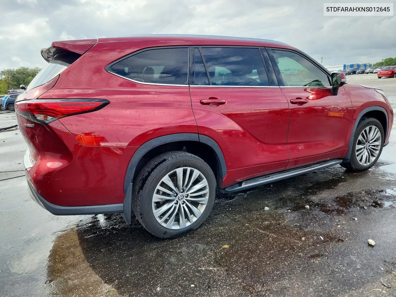 2022 TOYOTA HIGHLANDER VIN 5TDFARAHXNS012645 — фото 3
