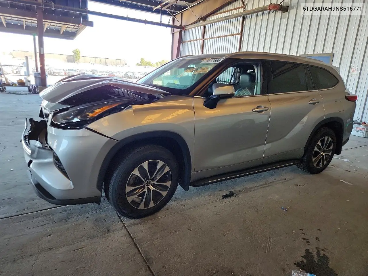 TOYOTA HIGHLANDER 2022, VIN 5TDGARAH9NS516771