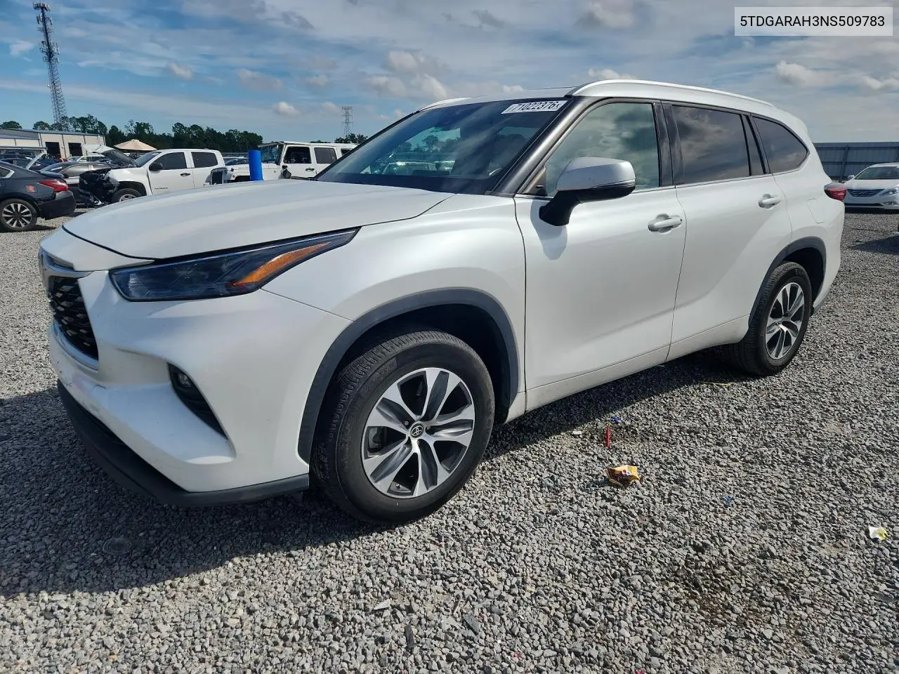 TOYOTA HIGHLANDER 2022, VIN 5TDGARAH3NS509783