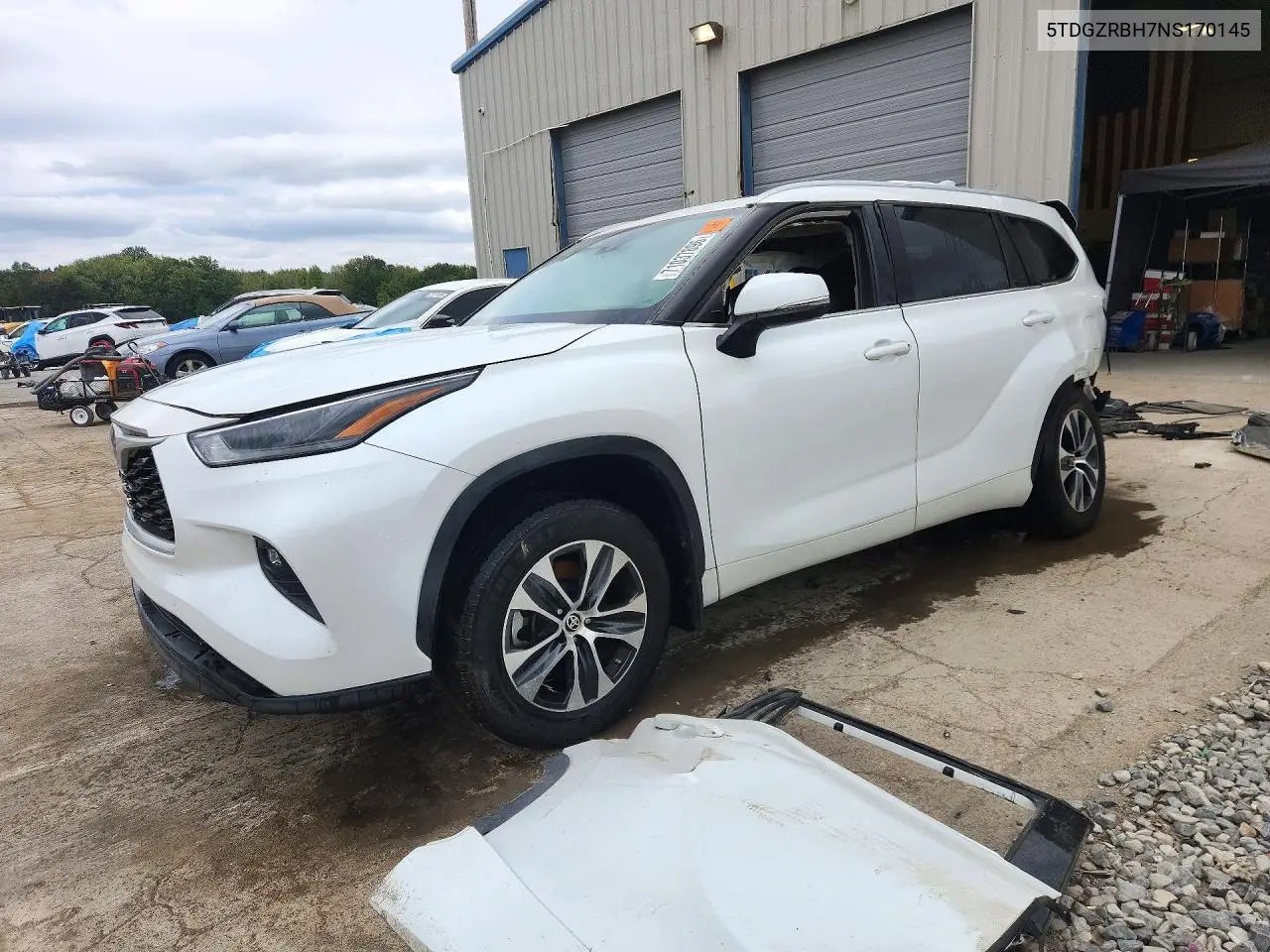 TOYOTA HIGHLANDER 2022, VIN 5TDGZRBH7NS170145