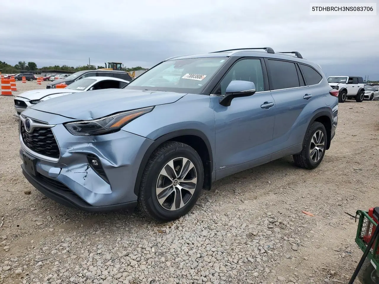 TOYOTA HIGHLANDER 2022, VIN 5TDHBRCH3NS083706