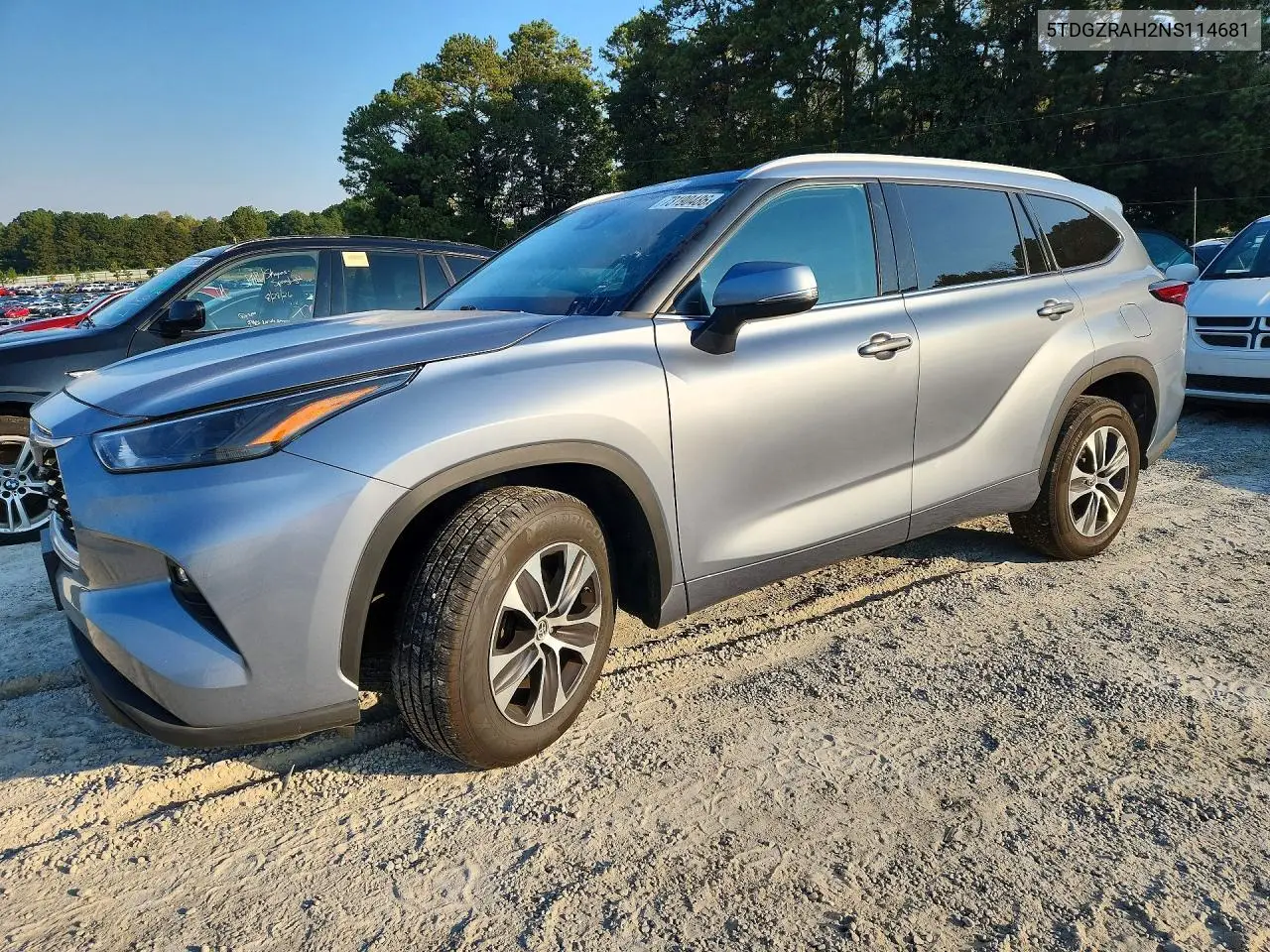 TOYOTA HIGHLANDER 2022, VIN 5TDGZRAH2NS114681
