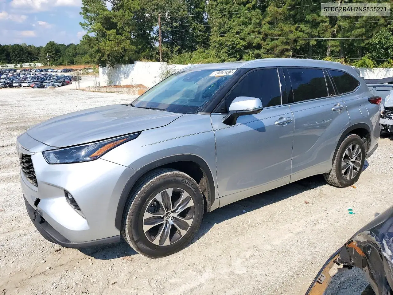 TOYOTA HIGHLANDER 2022, VIN 5TDGZRAH7NS555271