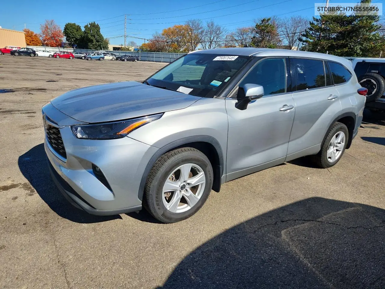 TOYOTA HIGHLANDER 2022, VIN 5TDBBRCH7NS558456