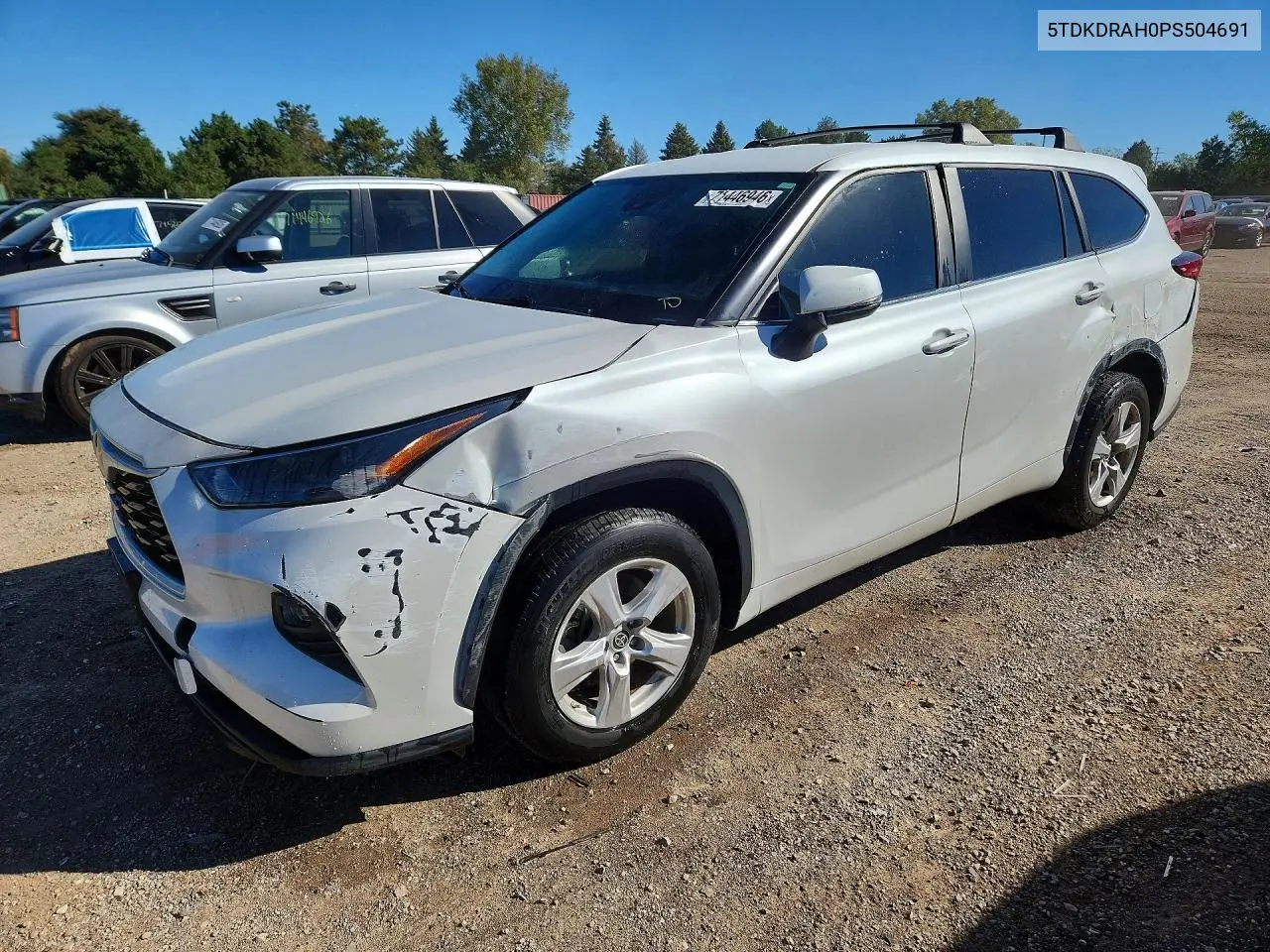 TOYOTA HIGHLANDER 2023, VIN 5TDKDRAH0PS504691