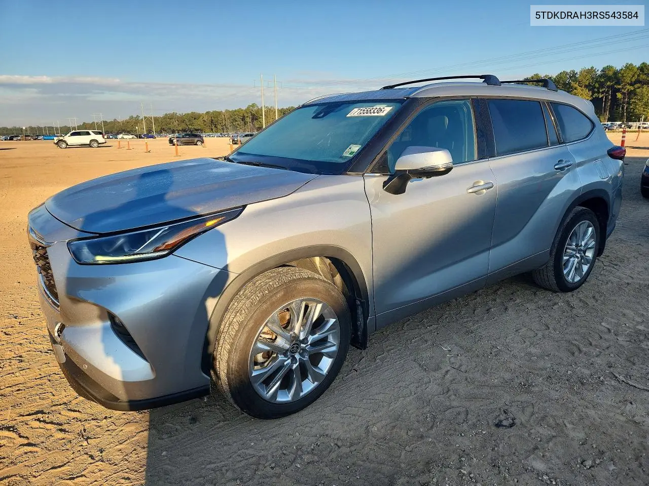 TOYOTA HIGHLANDER 2024, VIN 5TDKDRAH3RS543584