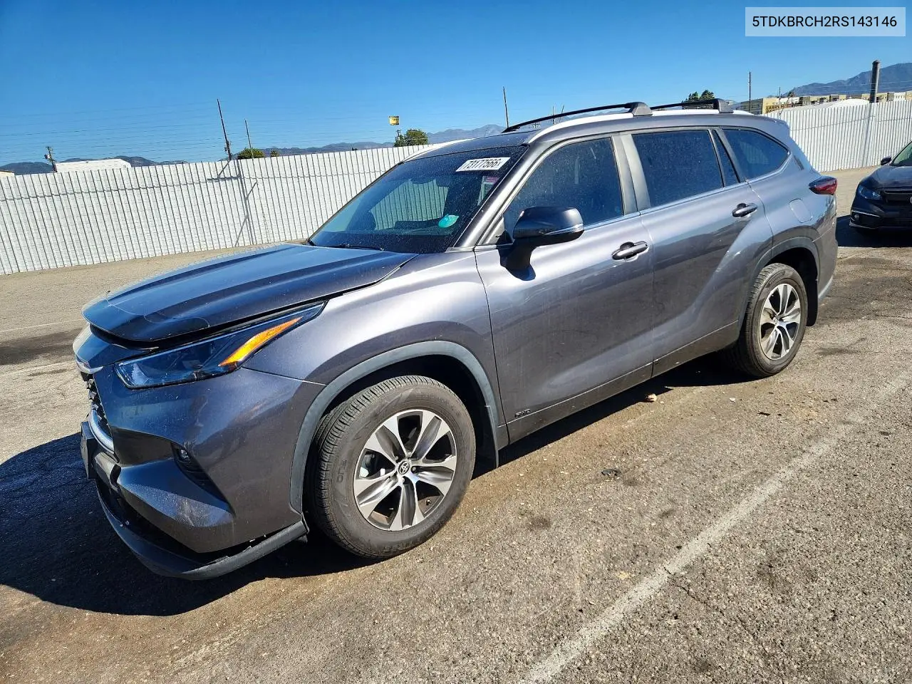 TOYOTA HIGHLANDER 2024, VIN 5TDKBRCH2RS143146