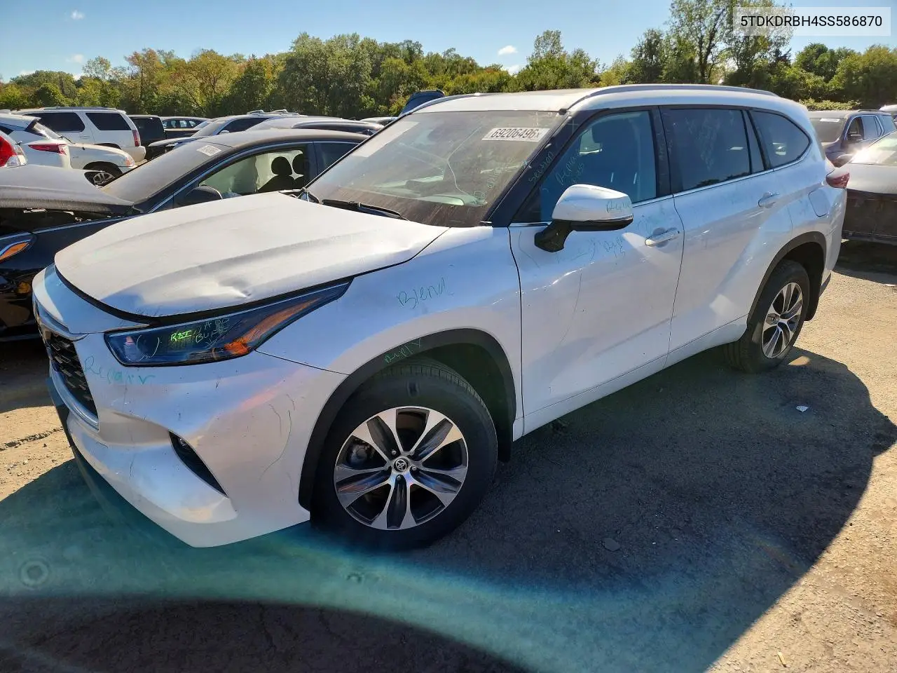 2025 TOYOTA HIGHLANDER VIN 5TDKDRBH4SS586870 — фото 1