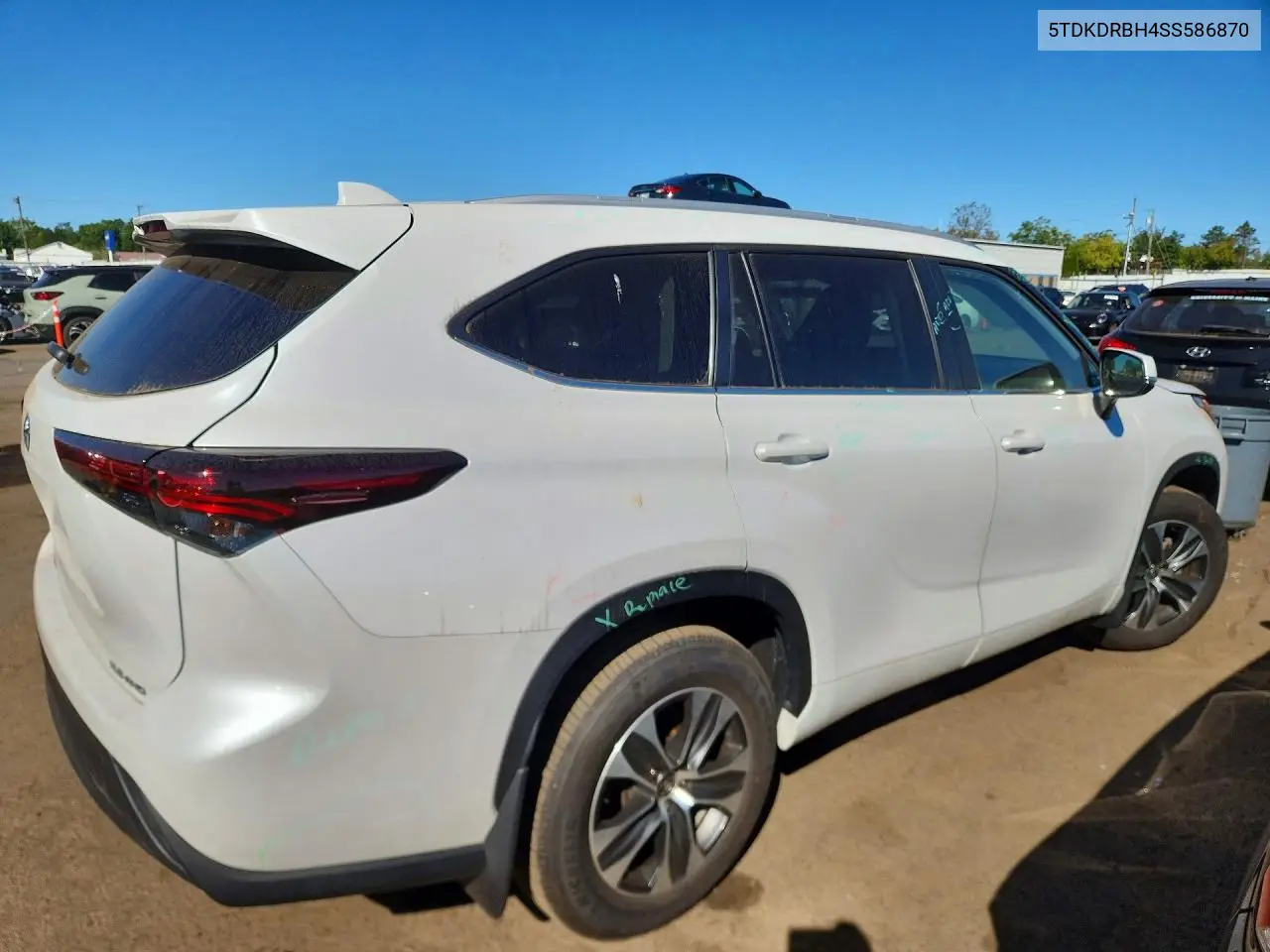 2025 TOYOTA HIGHLANDER VIN 5TDKDRBH4SS586870 — фото 3