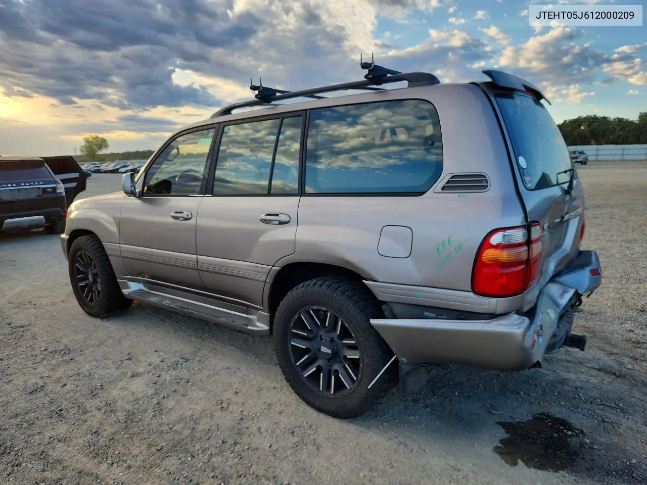 2001 TOYOTA LAND CRUISER VIN JTEHT05J612000209 — фото 2