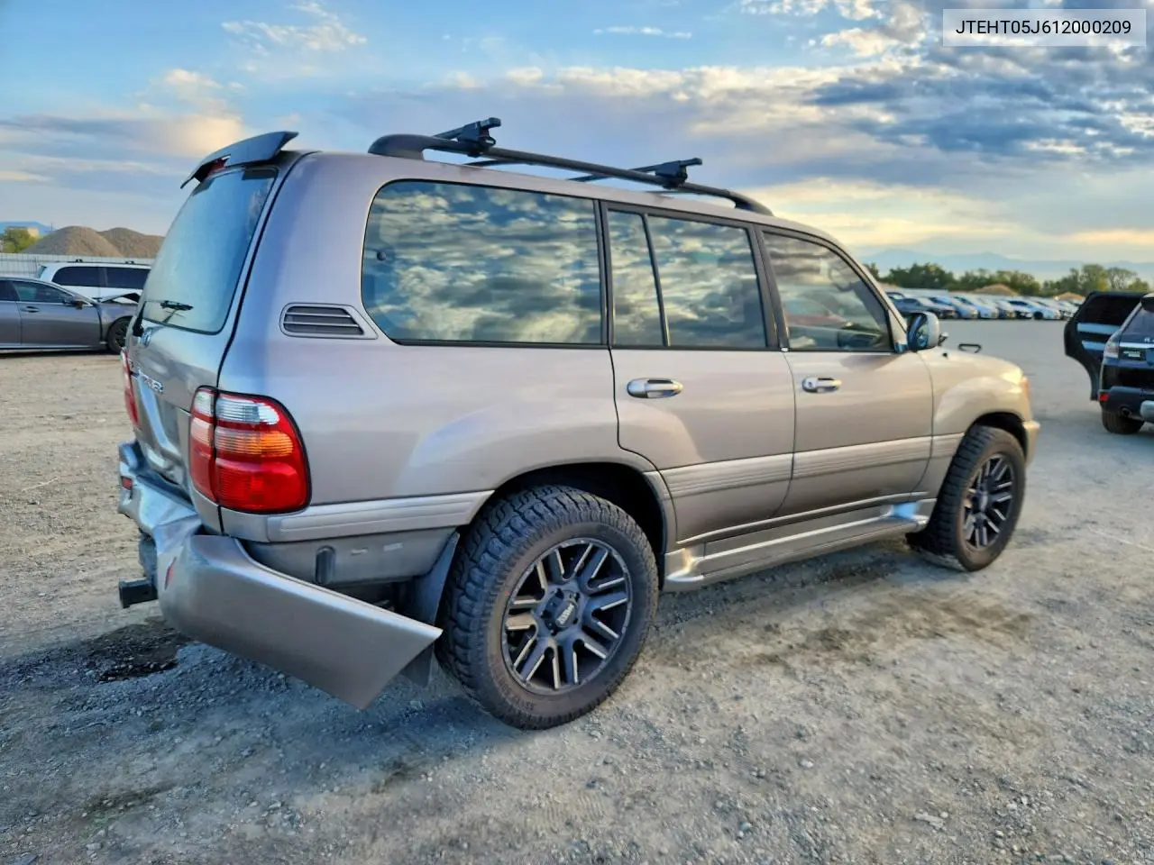2001 TOYOTA LAND CRUISER VIN JTEHT05J612000209 — фото 3
