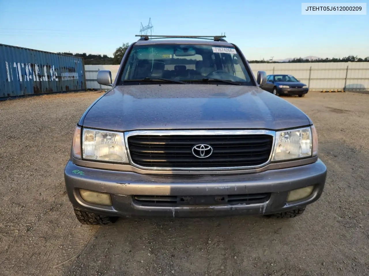 2001 TOYOTA LAND CRUISER VIN JTEHT05J612000209 — фото 5