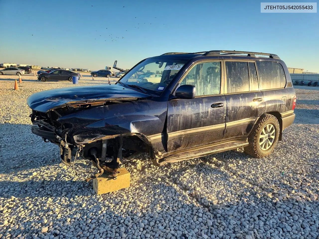 TOYOTA LAND CRUISER 2004, VIN JTEHT05J542055433