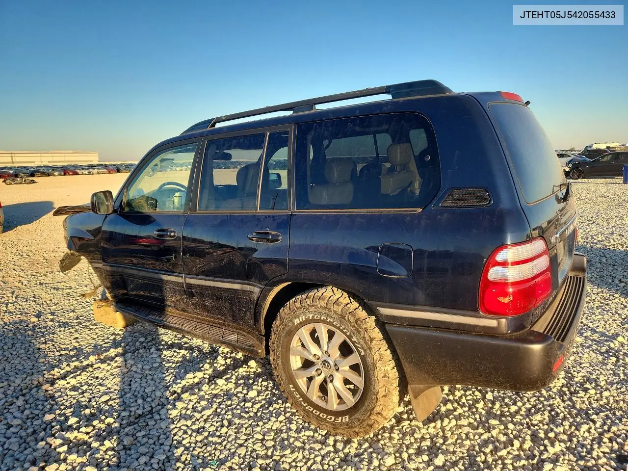 2004 TOYOTA LAND CRUISER VIN JTEHT05J542055433 — фото 2