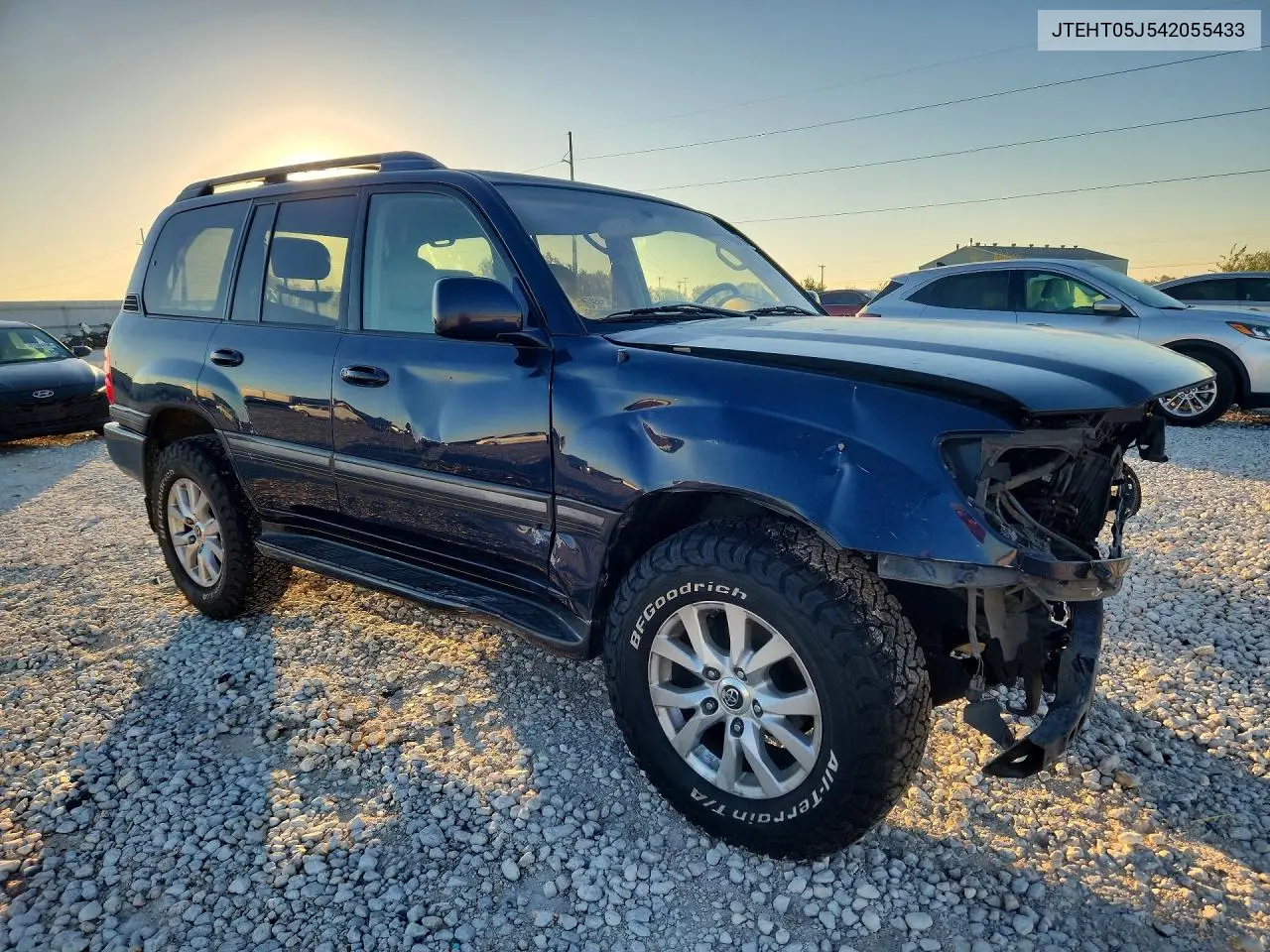 2004 TOYOTA LAND CRUISER VIN JTEHT05J542055433 — фото 4