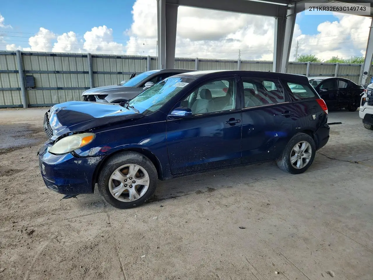 TOYOTA MATRIX 2003, VIN 2T1KR32E63C149743