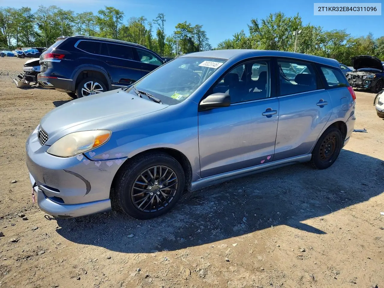 TOYOTA MATRIX 2004, VIN 2T1KR32E84C311096