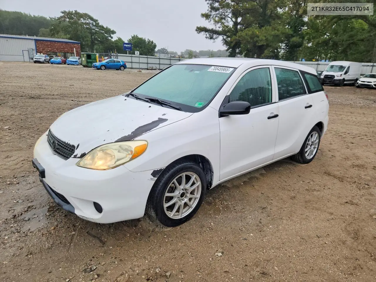 TOYOTA MATRIX 2005, VIN 2T1KR32E65C417094