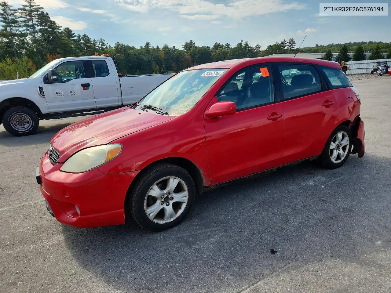 TOYOTA MATRIX 2006, VIN 2T1KR32E26C576194
