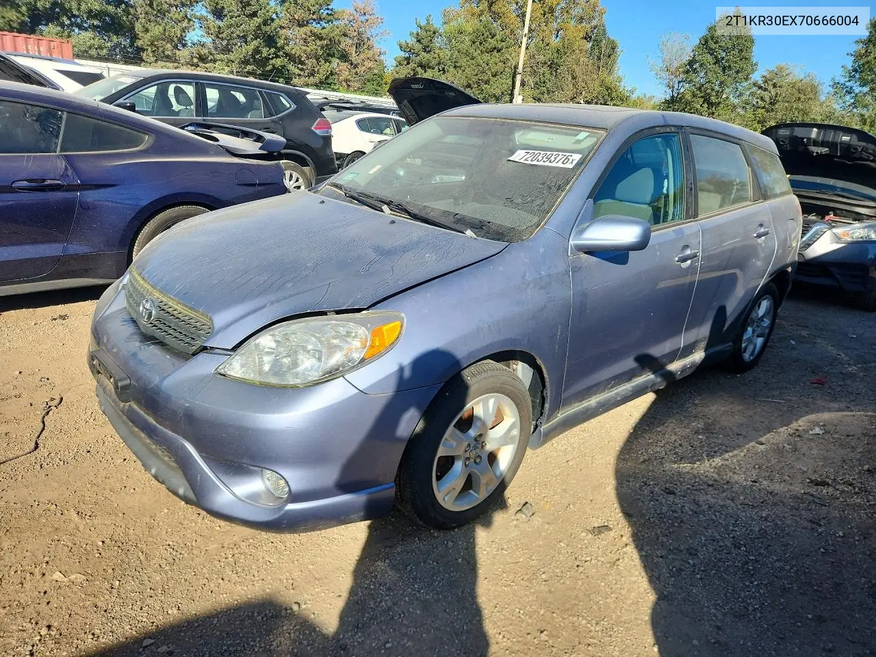 TOYOTA MATRIX 2007, VIN 2T1KR30EX7C666004
