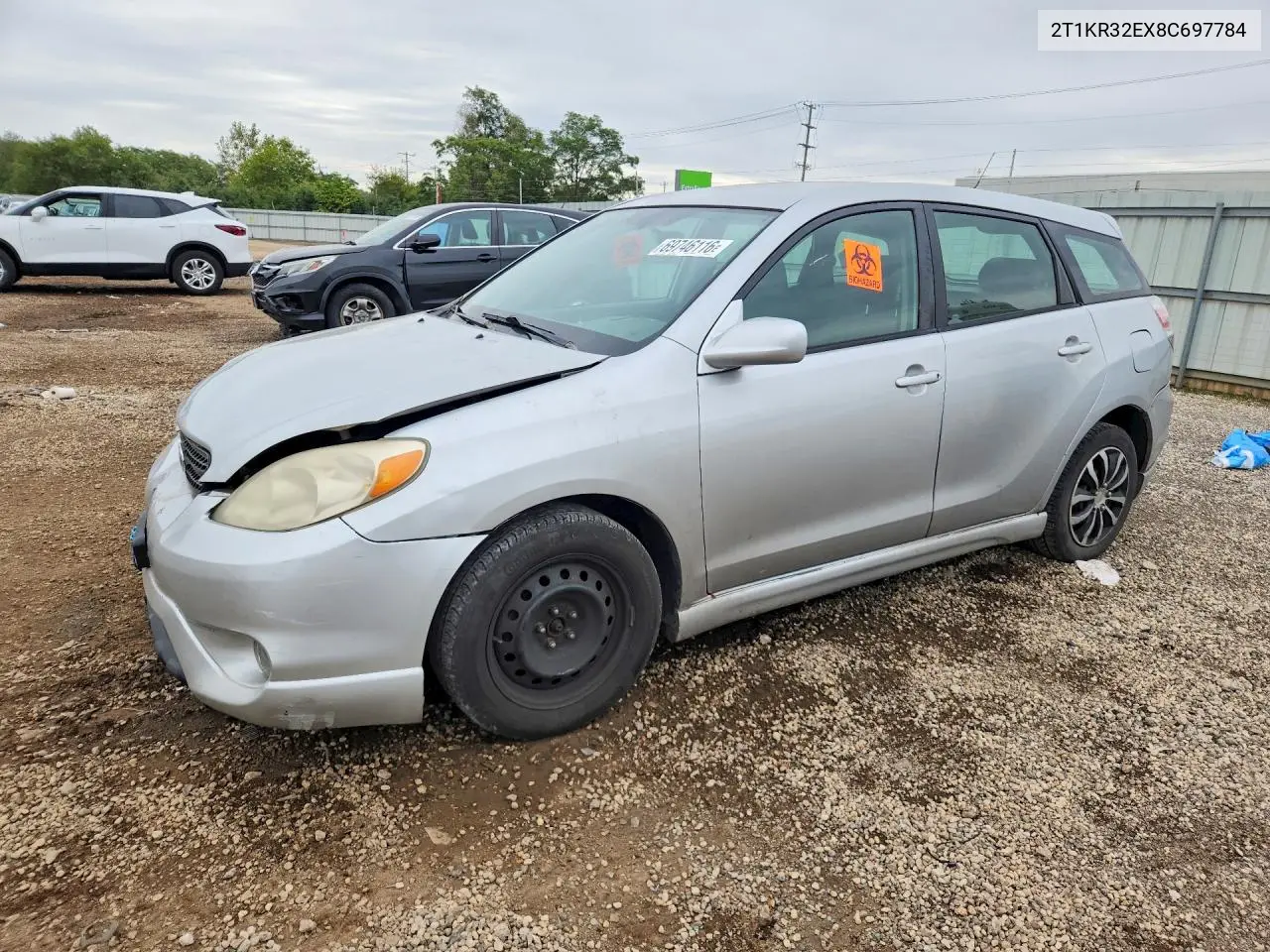TOYOTA MATRIX 2008, VIN 2T1KR32EX8C697784