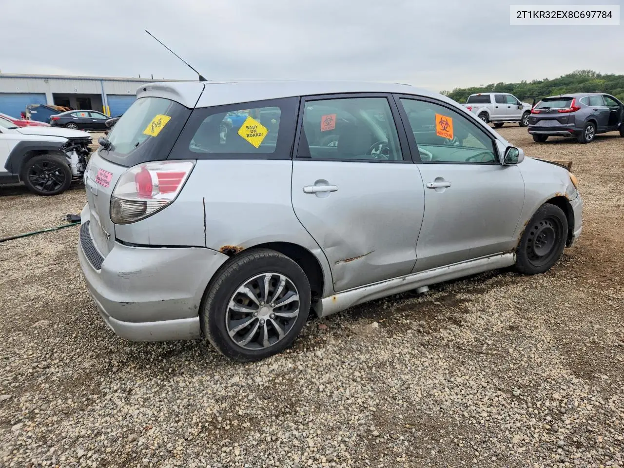 2008 TOYOTA MATRIX VIN 2T1KR32EX8C697784 — фото 3
