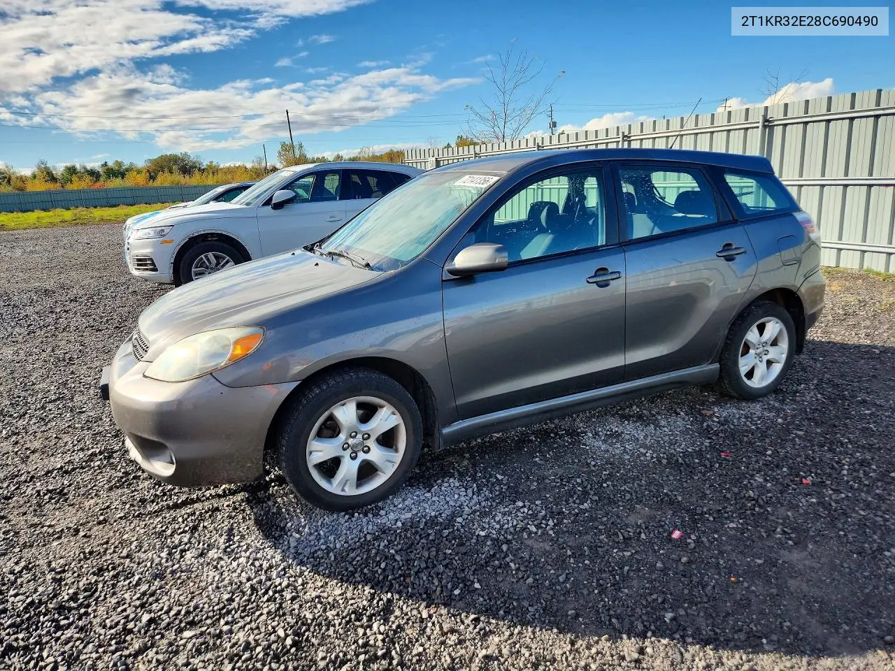 TOYOTA MATRIX 2008, VIN 2T1KR32E28C690490