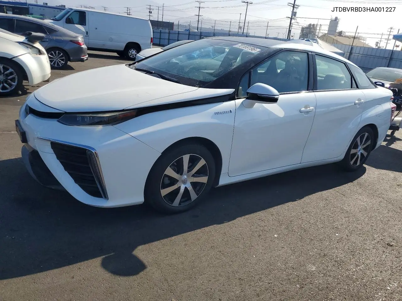 TOYOTA MIRAI 2017, VIN JTDBVRBD3HA001227