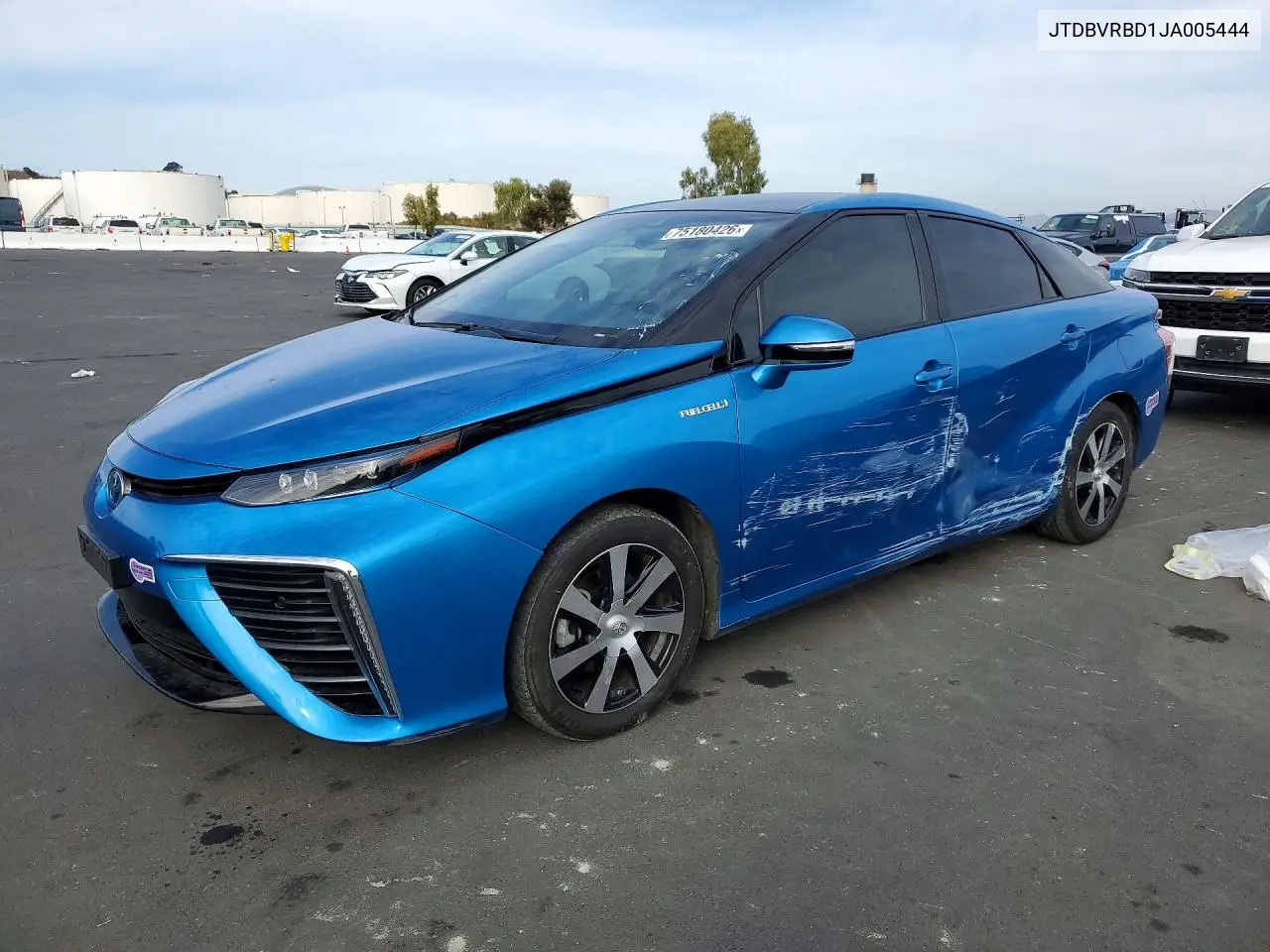 TOYOTA MIRAI 2018, VIN JTDBVRBD1JA005444