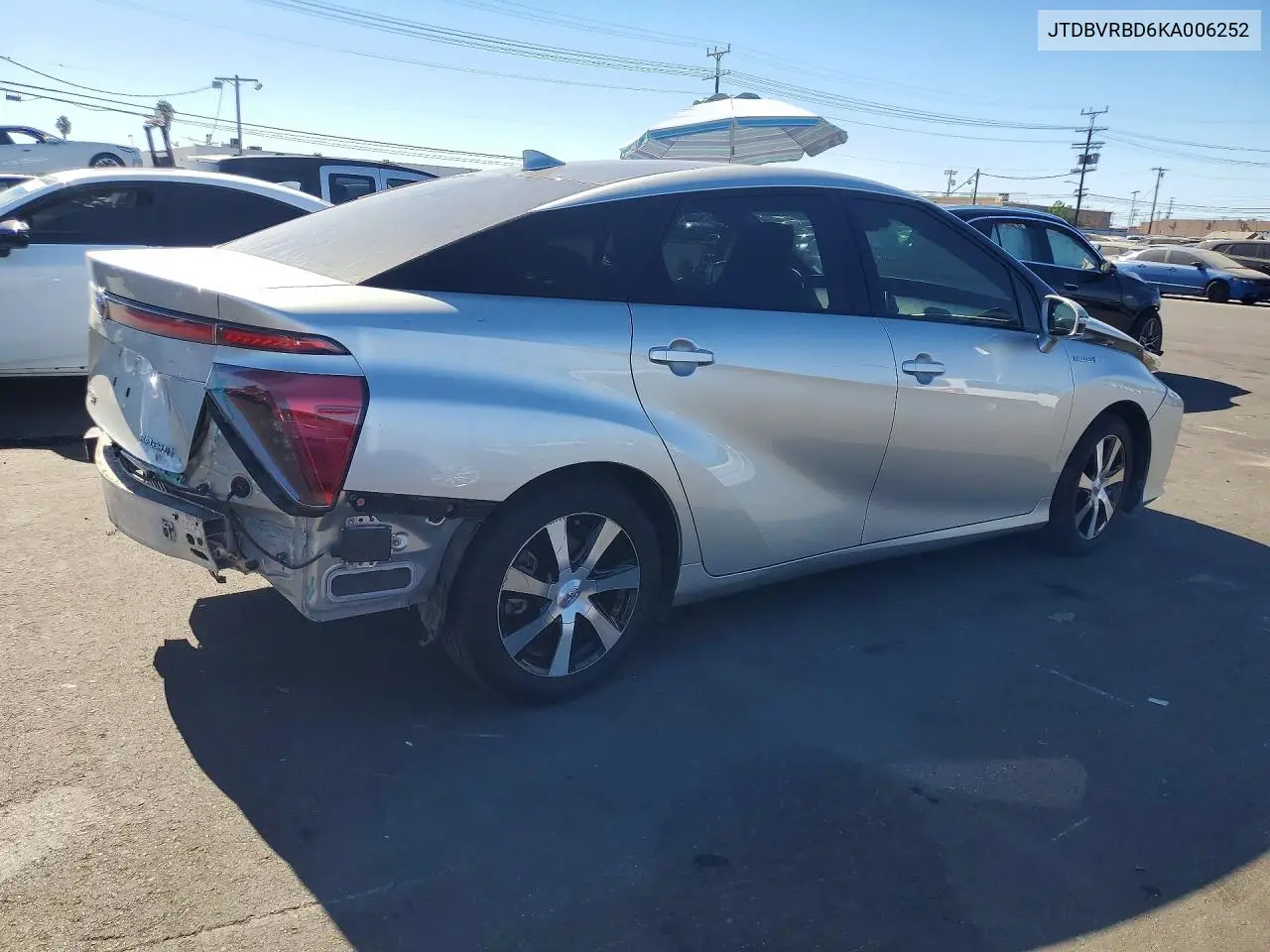 2019 TOYOTA MIRAI VIN JTDBVRBD6KA006252 — фото 3