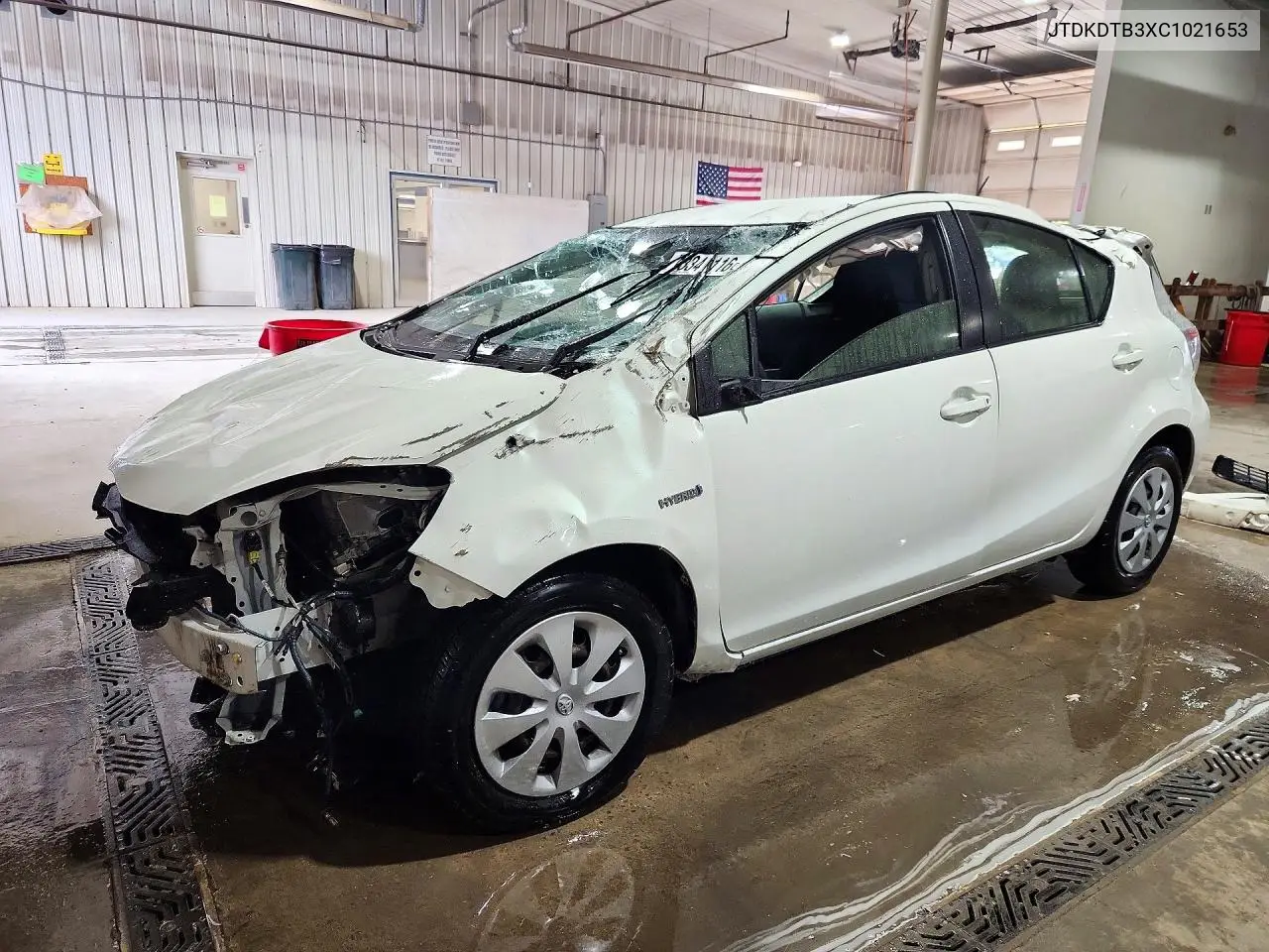 TOYOTA PRIUS C 2012, VIN JTDKDTB3XC1021653