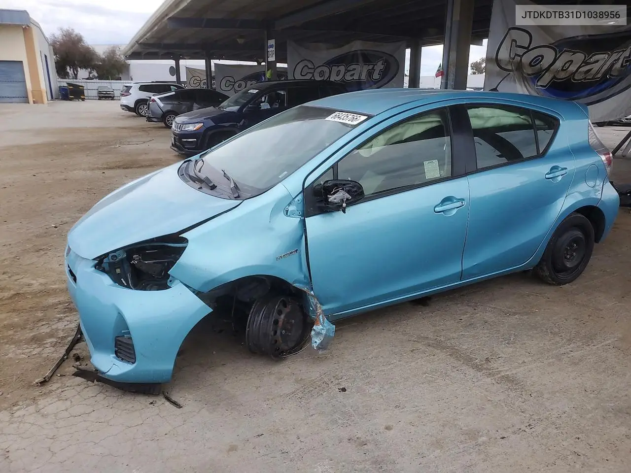 TOYOTA PRIUS C 2013, VIN JTDKDTB31D1038956