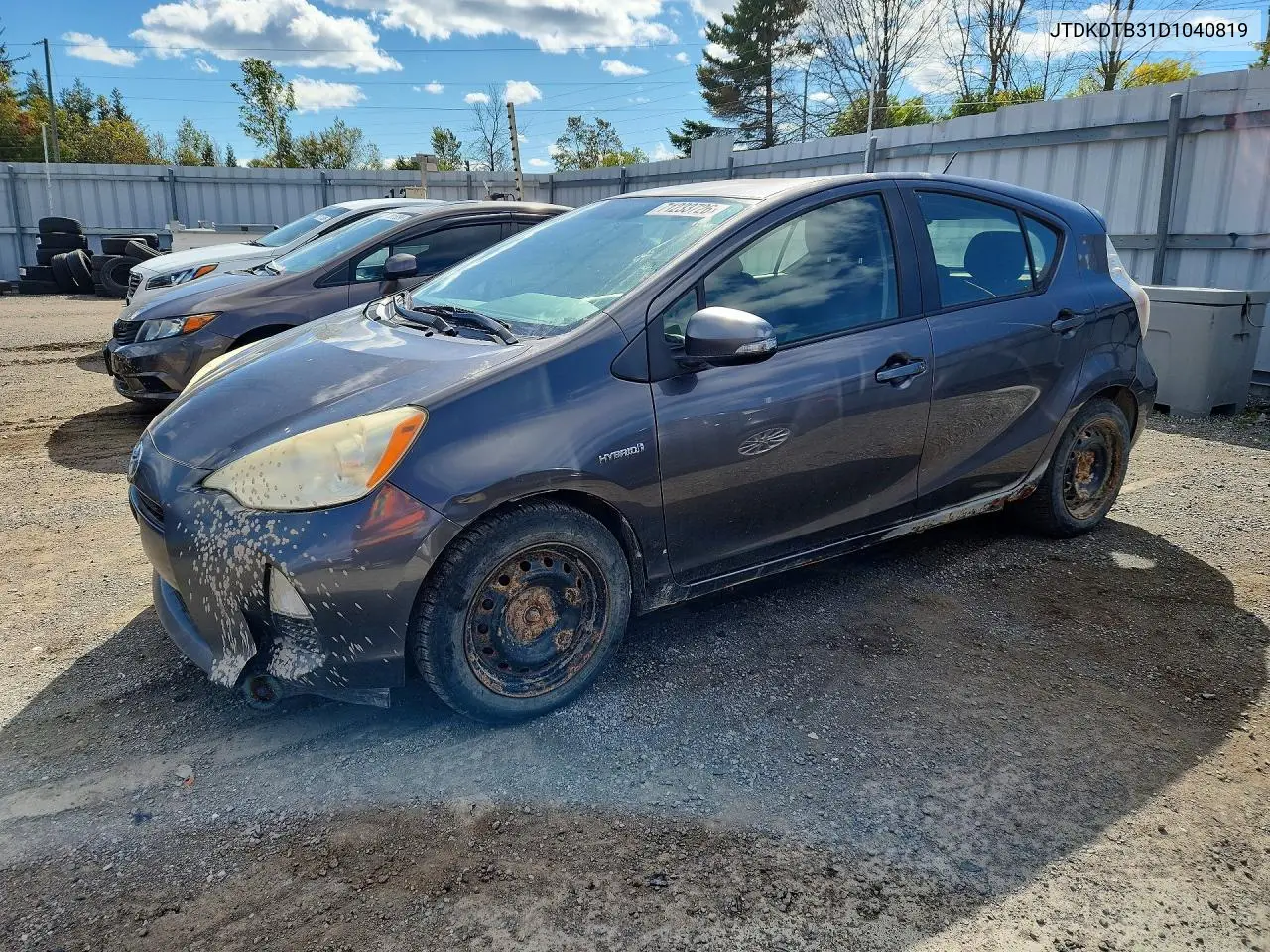 TOYOTA PRIUS C 2013, VIN JTDKDTB31D1040819