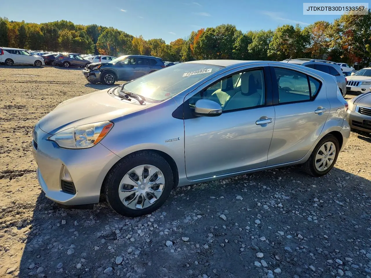 TOYOTA PRIUS C 2013, VIN JTDKDTB30D1533567