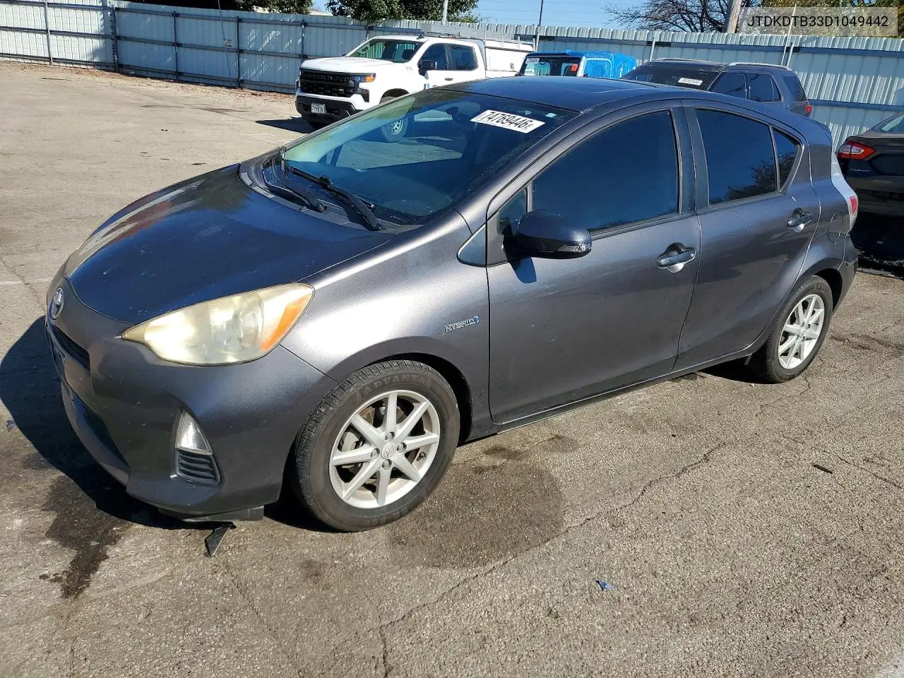 TOYOTA PRIUS C 2013, VIN JTDKDTB33D1049442