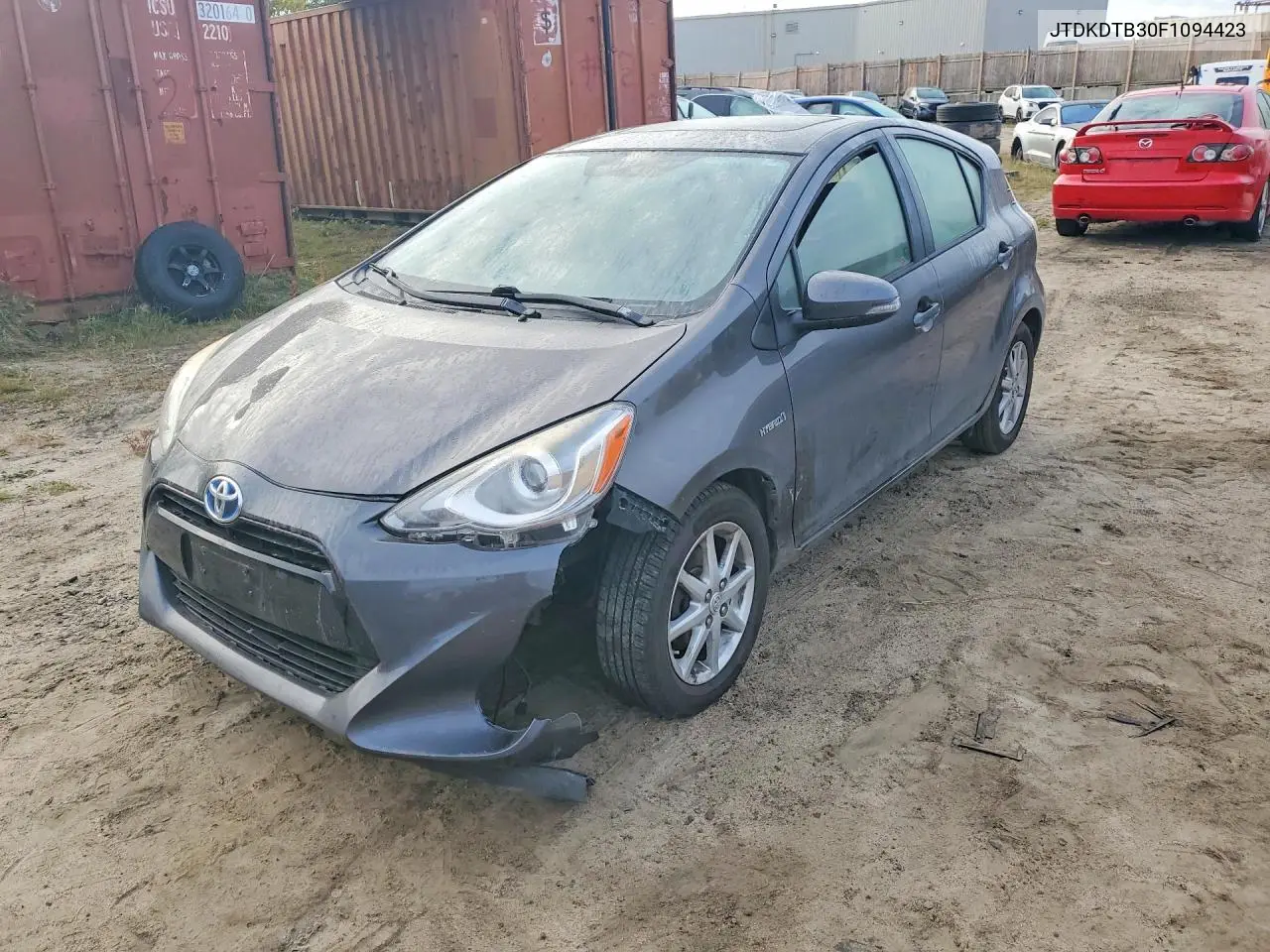 TOYOTA PRIUS C 2015, VIN JTDKDTB30F1094423