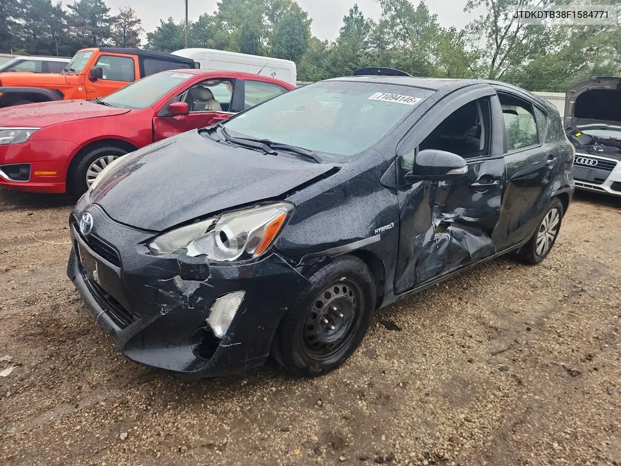 TOYOTA PRIUS C 2015, VIN JTDKDTB38F1584771
