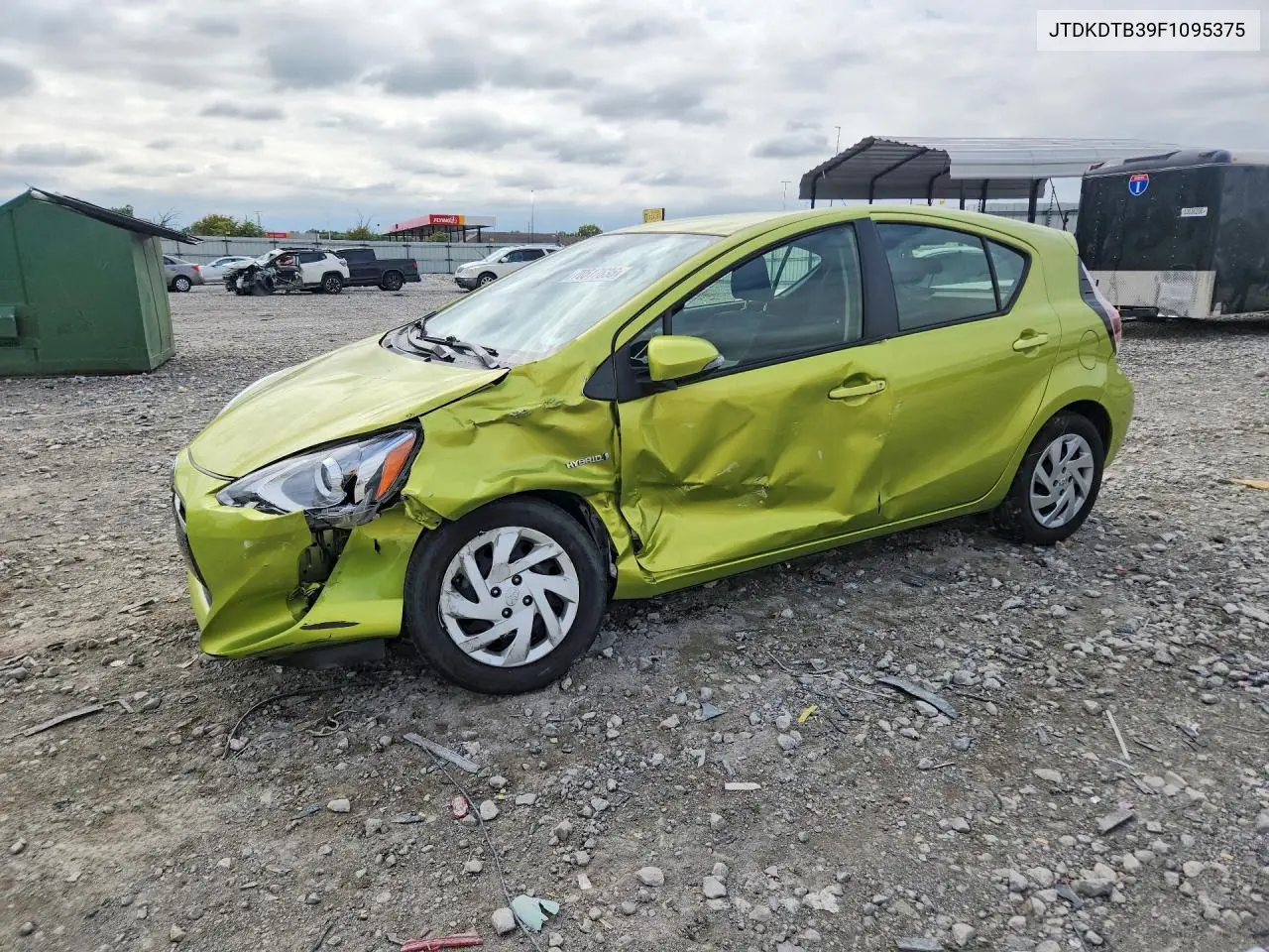 TOYOTA PRIUS C 2015, VIN JTDKDTB39F1095375