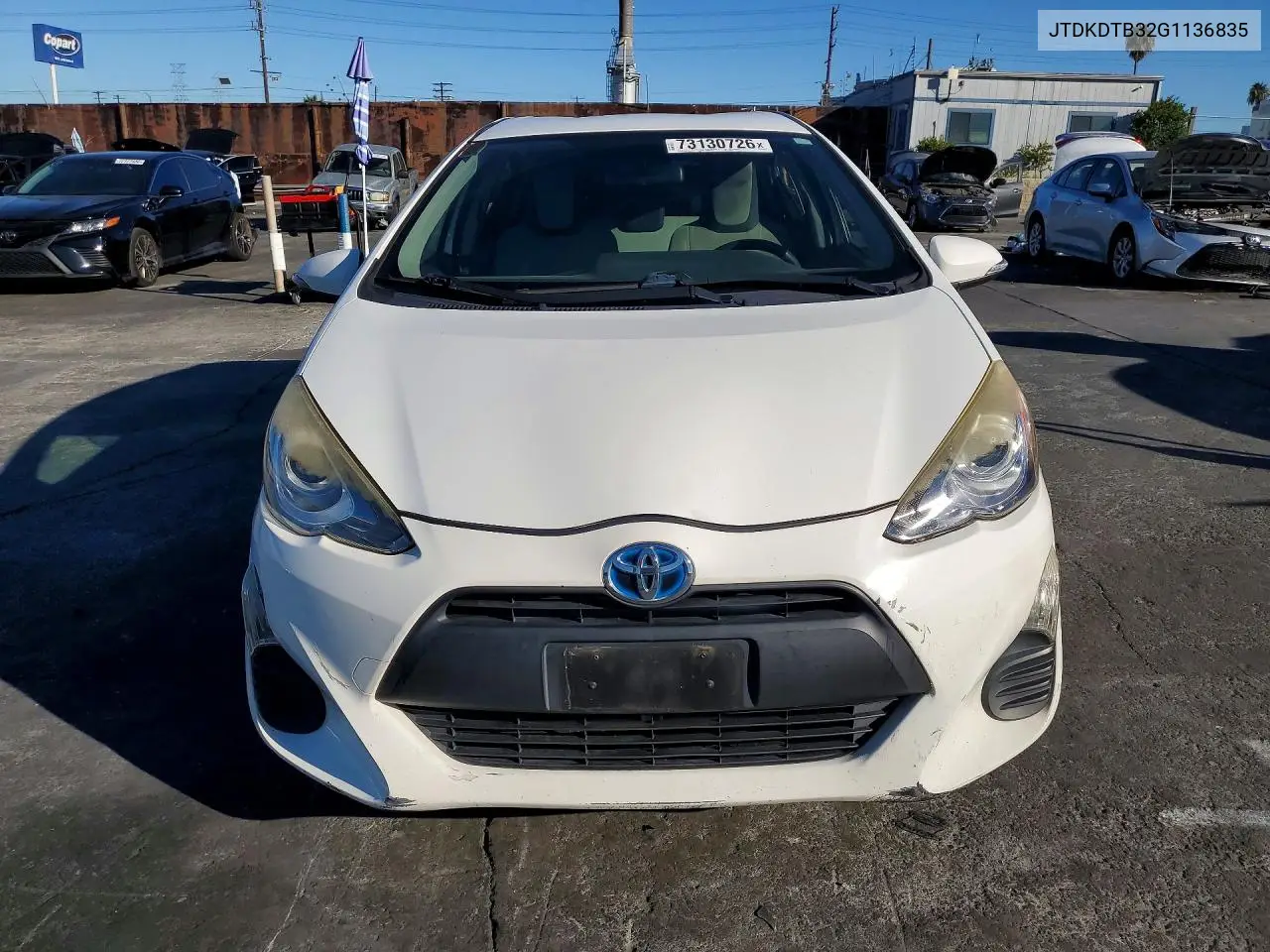 2016 TOYOTA PRIUS C VIN JTDKDTB32G1136835 — фото 5